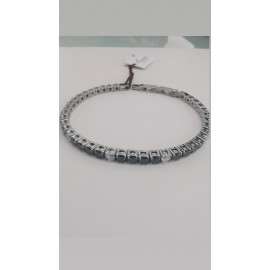 Bracciale Uomo Tennis in acciaio con zirconi Neri/bianchi AS-JBRU3347B