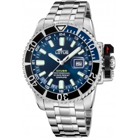 Orologio Uomo lotus in acciaio con doppio cinturino in gomma silicone