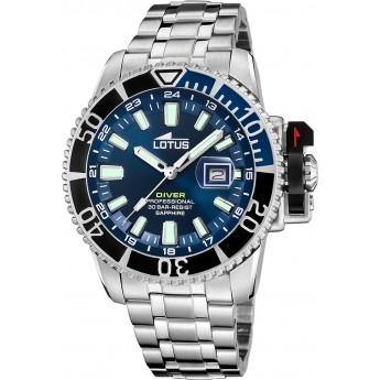 Orologio Uomo lotus in acciaio con doppio cinturino in gomma silicone