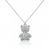 Collana Donna Teddy in argento 925, tenera, luminosa ed elegante.