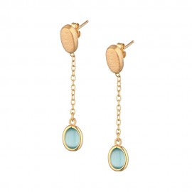Orecchini Donna pendenti Marcello Pane Gioielli collezione Sassolini Mint - Itaca Colors