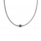 Collana catena snake con sfera centrale verde Ref-13CO0153-V