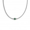 Collana catena snake con sfera centrale verde Ref-13CO0153-V