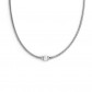 Collana catena snake con sfera centrale bianca perla Ref-13CO0153-V