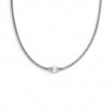 Collana catena snake con sfera centrale bianca perla Ref-13CO0153-V