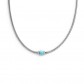 Collana catena snake con sfera centrale bianca perla Ref-13CO0153-V