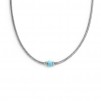 Collana catena snake con sfera centrale bianca perla Ref-13CO0153-V
