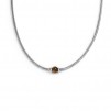 Collana catena snake con sfera centrale bianca perla Ref-13CO0153-V