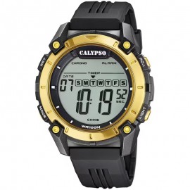 OROLOGIO UOMO DIGITALE CALYPSO K5814/4 CON CASSA E CINTURINO NERO