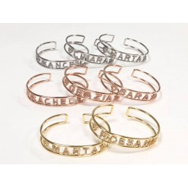Bracciale Donna Rigido Con Nome Personalizzabile In Argento 925% "Realizziamo Tutti I Nomi" - 1