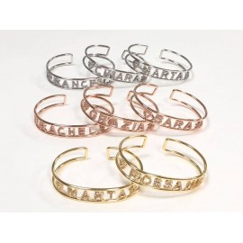 Bracciale Donna Rigido Con Nome Personalizzabile In Argento 925% "Realizziamo Tutti I Nomi" - 1