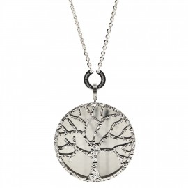 Collana Rebecca Lunga Argentato Con Albero Della Vita Ref- BRZKBB37