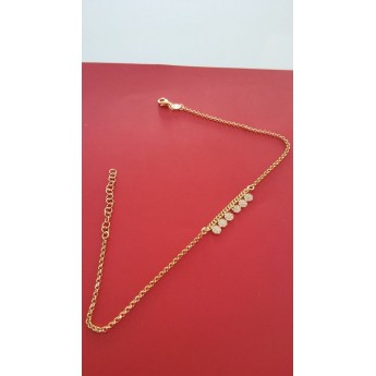 Cavigliera In Argento 925% Dorato Con Charms Impreziositi Con Zirconi - 1