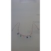 Cavigliera In Argento 925% Rodiato Oro Bianco Con Charms Smaltati "Stelline" - 1