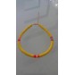 Cavigliera Colorata In Gomma Silicone Con Filo E Chiusure In Argento 925% Rose