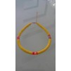 Cavigliera Colorata In Gomma Silicone Con Filo E Chiusure In Argento 925% Rose