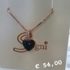 Collana Pendente A Cuore Sogni In Argento 925% Rose Con Zirconi Black Ref- Cl041Rn - 1