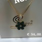 Collana Pendente Fiore Sogni In Argento 925% Dorato Con Zirconi Green Ref- Cl042Gv - 1