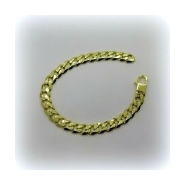 Bracciale Uomo In Acciaio Dorato 316L Ananda Steel Maglia Grumetta Ref - Asi-Ibr5081 - 1