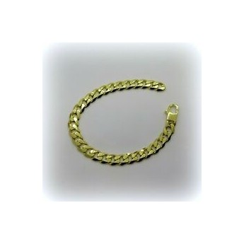 Bracciale Uomo In Acciaio Dorato 316L Ananda Steel Maglia Grumetta Ref - Asi-Ibr5081 - 1