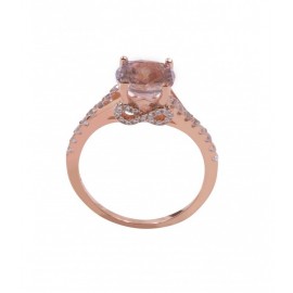 Anello Solitario Donna Fogi Silver 925% Ref-Bda25/3/1C/12 - 1