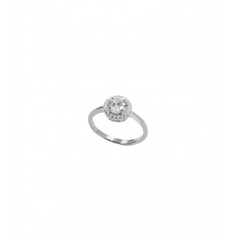 Anello Solitario Donna Fogi Silver 925% Ref-Bda24/1/1C/12 - 1