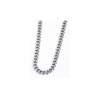 Collana Girocollo Uomo Marlu A Maglia Grumetta 10 Mm In Acciaio 316L - 1