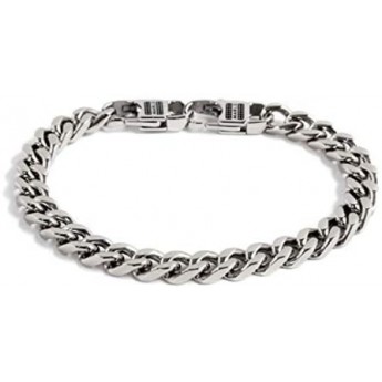 Bracciale Uomo Marlu A Maglia Grumetta Mm.8 In Acciaio 316L Ref-1Br0003 - 1