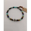 Bracciale Elastico Uomo/Donna Con Beads In Argento 925% E Pietre Dure A-Br003 - 1