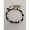 Bracciale Elastico Uomo/Donna Con Beads In Argento 925% E Pietre Dure A-Br003 - 1