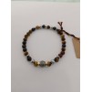 Bracciale Elastico Uomo/Donna Con Beads In Argento 925% E Pietre Dure A-Br003 - 1