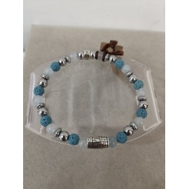 Bracciale Elastico Uomo/Donna Con Beads In Argento 925% E Pietre Dure