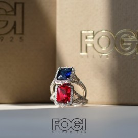 Anello Fogi Silver 925 Argento 925% Rodiato Art- Bba48/1/1C/14 - 1