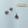 Completo Donna Fogi Silver925 Collana + Orecchini In Argento 925% Rodiato - 1