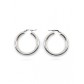 Orecchini Donna Cerchio In Argento 925% Rodiato Oro Bianco Da Mm.5.5 - 1
