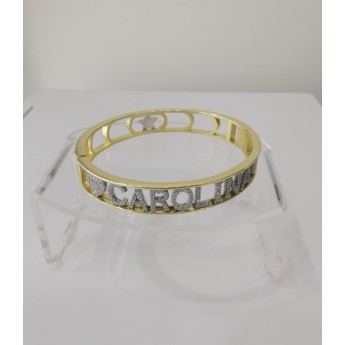 Bracciale Donna Rigido Con Nome Personalizzabile In Argento 925% "Realizziamo Tutti I Nomi" - 1