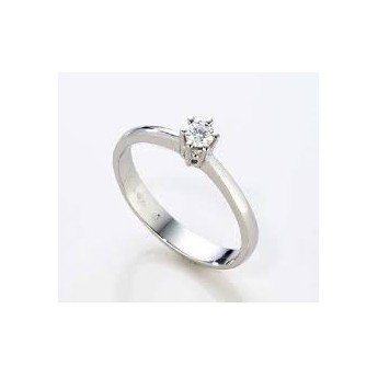 Anello Solitario Fogi By Gianni Carita Oro Bianco E Diamante Taglio Brillante Ct. 0.14 Col. G Vs Ref- An10368/14Gs - 1