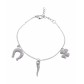 Bracciale Donna Fogi Silver925 con charms pendenti portafortuna