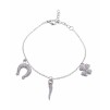 Bracciale Donna Fogi Silver925 con charms pendenti portafortuna